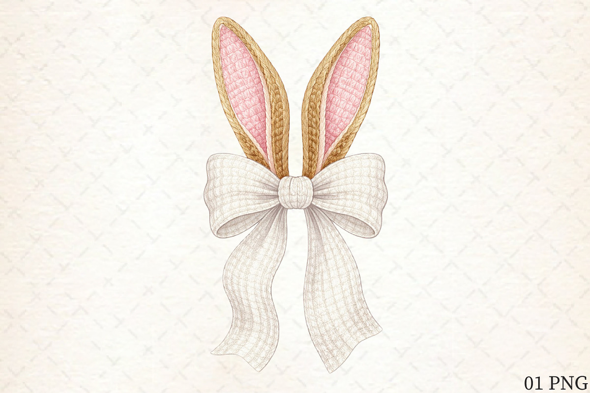 Coquette Easter Sublimation PNG, an Illustration by Libby Wishes (Photo 1 of 6)
