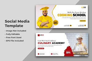 Cooking School Social Media Cover, a Social Media Template by nandinigraphics