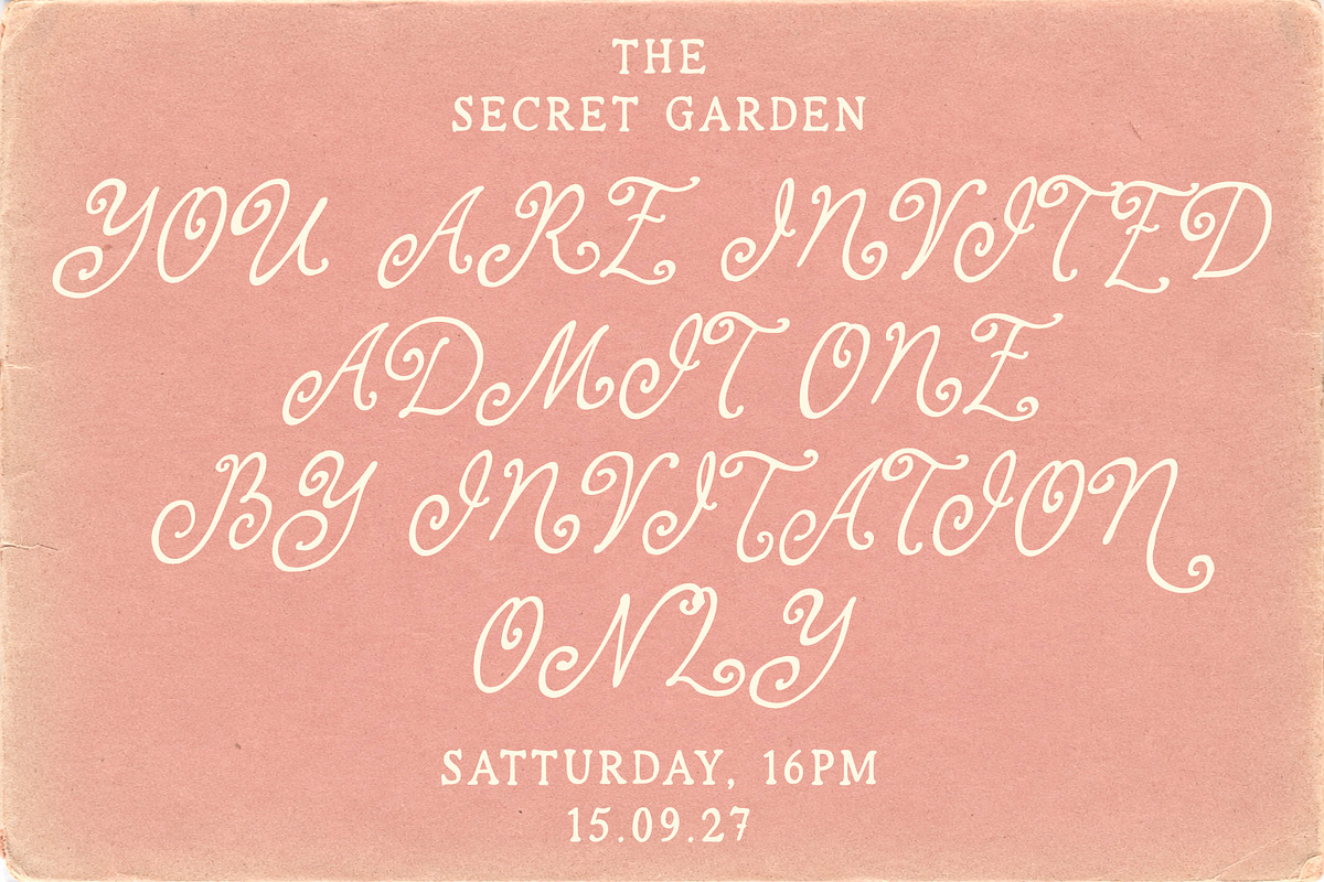 Handwritten Vintage Curly Font Duo, a Handwritten Font by Ayya Studio (Photo 6 of 16)