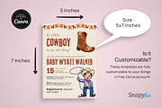 Cowboy Baby Shower Invitation Temp, an Invitation Template by Snapybiz (Thumbnail 5 of 12)