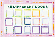 Riso print colorful photo frame set, a Decorative Illustration by studiomisprint (Thumbnail 3 of 7)
