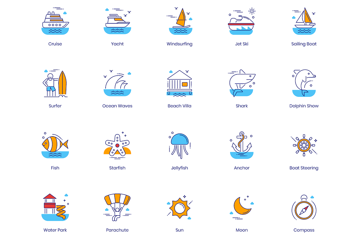 96 Tourism & Travel Icons, an Icon by Flat Icons (Photo 4 of 6)