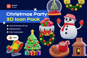 Christmas Party 3D icon pack, an Environmental 3D Model by orenjidesign (Thumbnail 1 of 8)