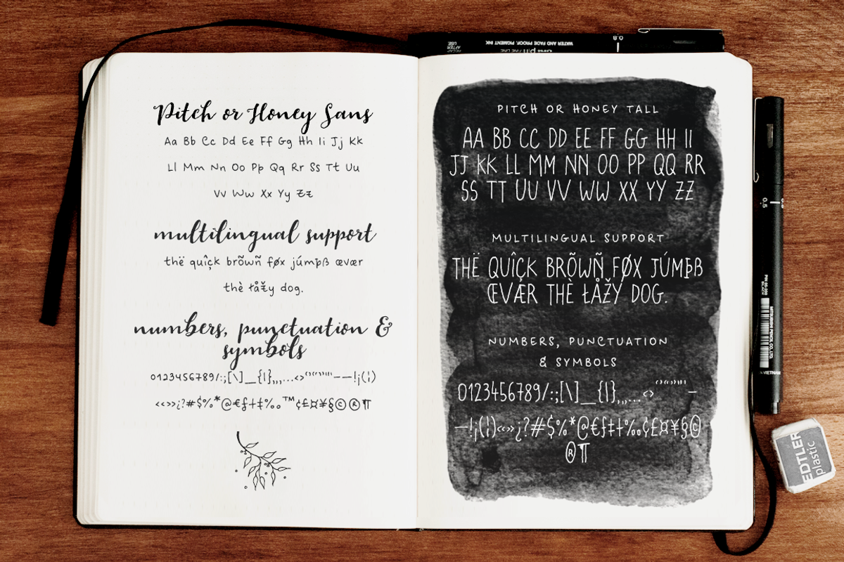 Pitch or Honey font trio preview 3
