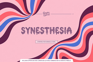 Synesthesia Striped Psychedelic Font
