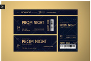 Elegant Prom Night Ticket, a Stationery Template by Neermana (Thumbnail 1 of 4)