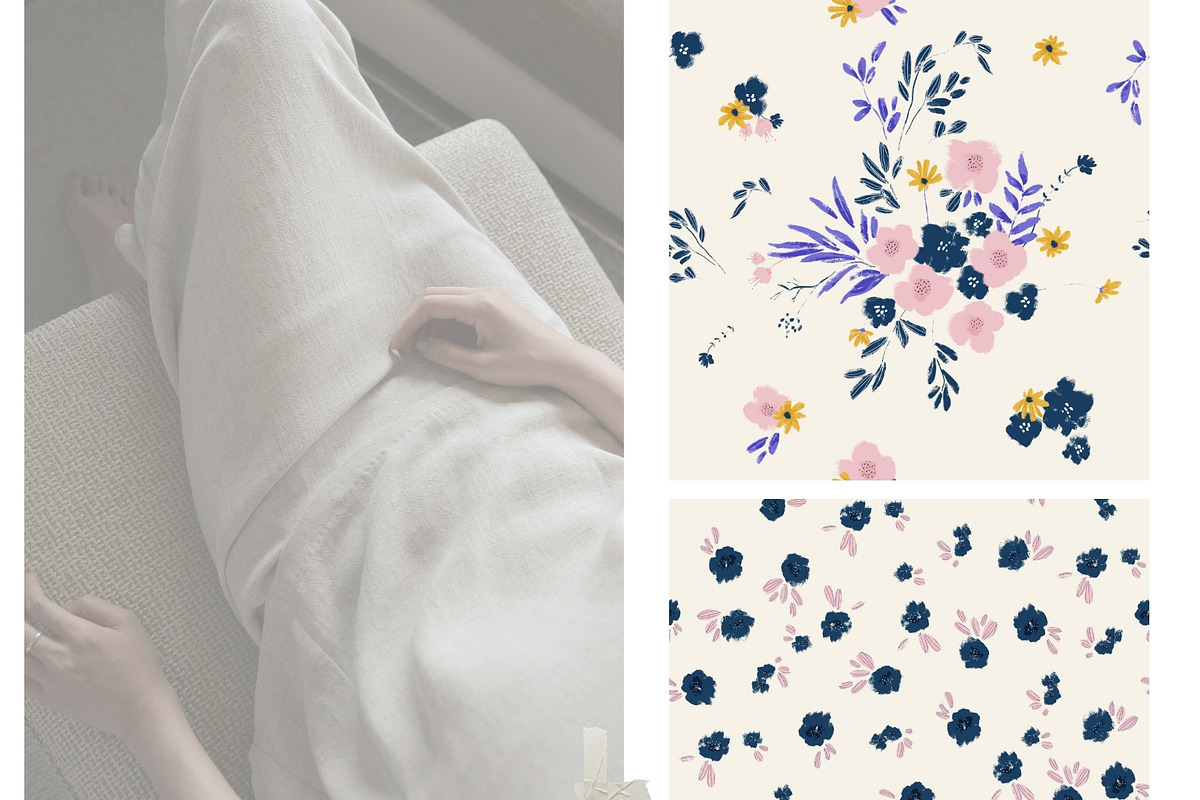 Painterly Floral. Whimsical Patterns, a Pattern Graphic by PaperJamLab (Photo 5 of 12)