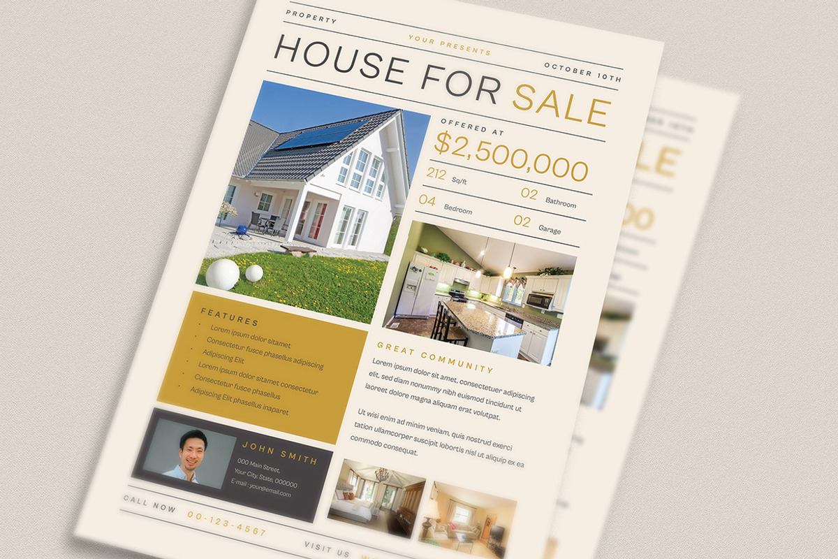Simple Real Estate Promotion Flyer, a Flyer Template by VectorVactory (Photo 2 of 3)