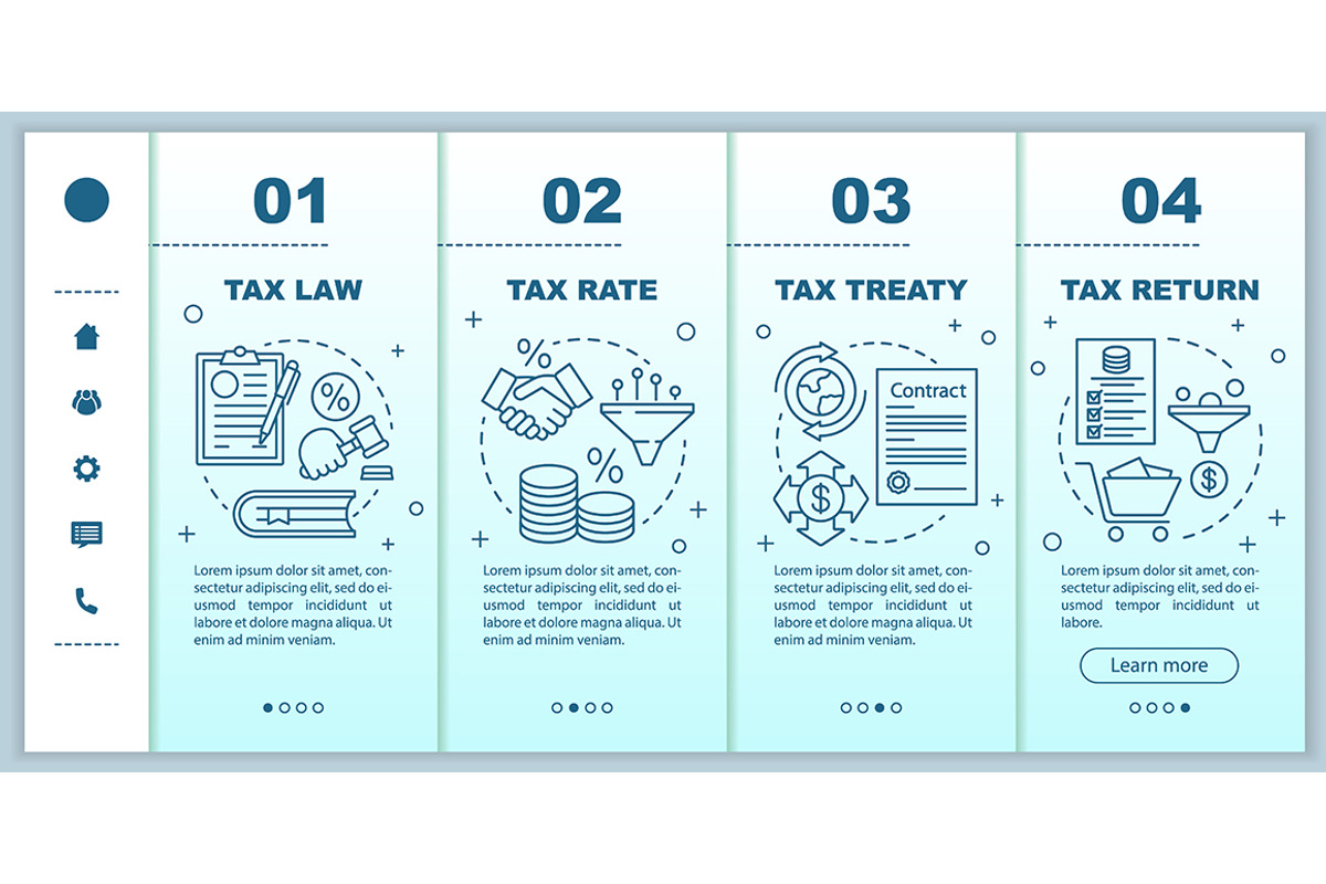 Taxes system mobile web pages, a Templates & Theme by IMG Visuals