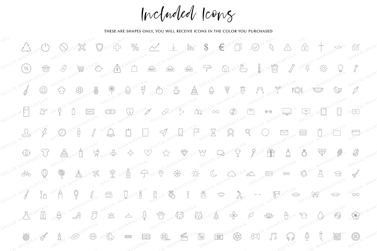 200 Instagram Story Highlight Icons, a Social Media Template by Blog&Glow (Photo 2 of 4)