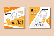Headphone Promotion Social Media, a Social Media Template by MightyDesign (Thumbnail 5 of 8)
