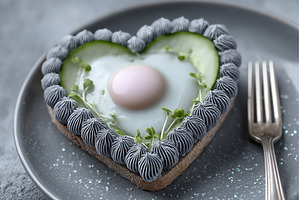 On a gray ceramic plate, a, a Food & Drink Photo by ZinetroN
