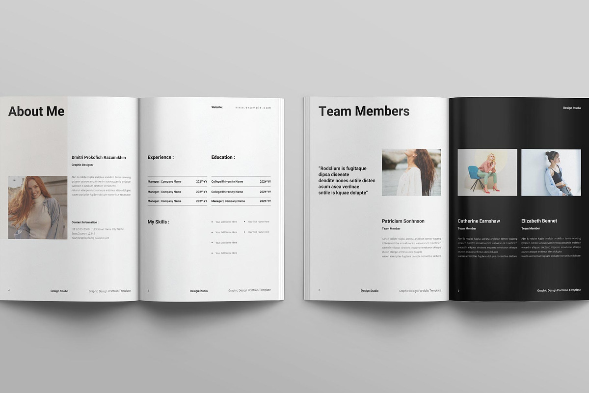 Graphic Design Portfolio Brochure, a Brochure Template by E-Type (Photo 3 of 8)