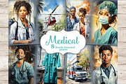 Medical Junk Journal Pages, a Work Illustration by GlamArtZhanna (Thumbnail 1 of 9)