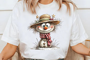Rustic winter – Snowman PNG clipart, an Illustration by Libby Wishes (Thumbnail 5 of 7)