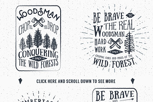 Lumberjack Vintage Labels