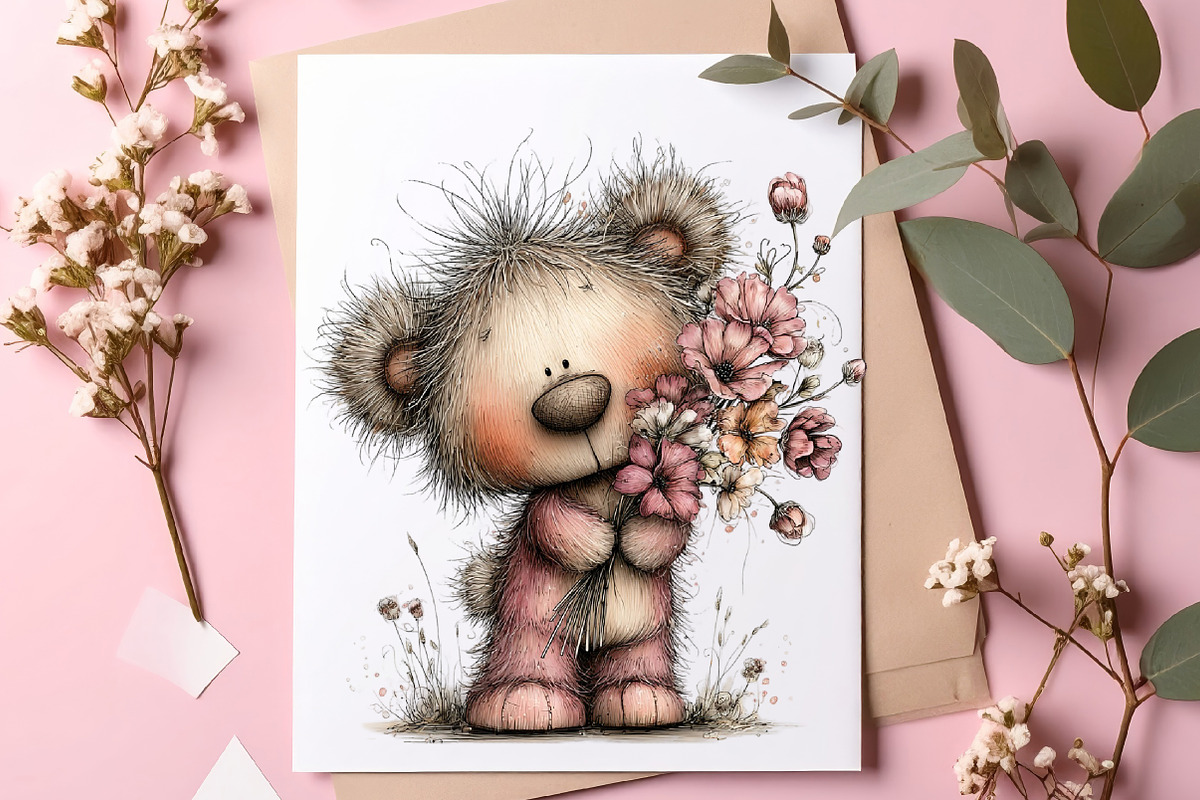 Whimsical spring back view animals, an Illustration by SinaCreation (Photo 7 of 11)