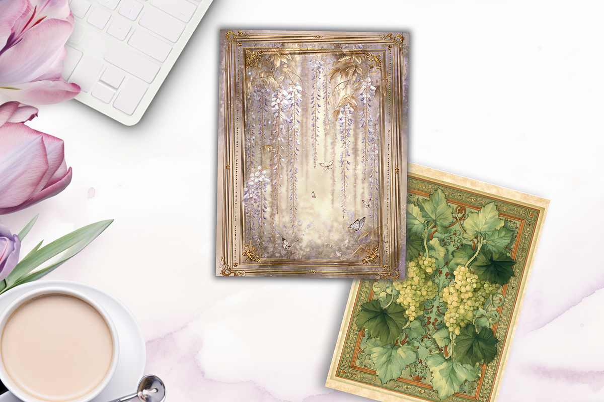 Victorian Floral Book Cover Bundle, a Brochure Template by LA Design (Photo 10 of 10)