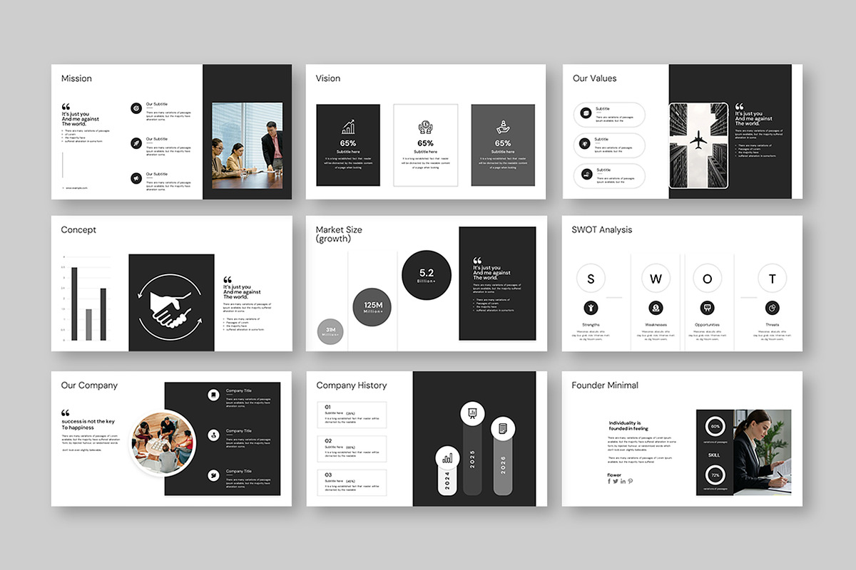 Minimal Presentation Template, a Presentation Template by Slide_Genius1 (Photo 6 of 7)