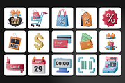 Black Friday Icon Set, an Object 3D Model by Flat Icons (Thumbnail 7 of 8)