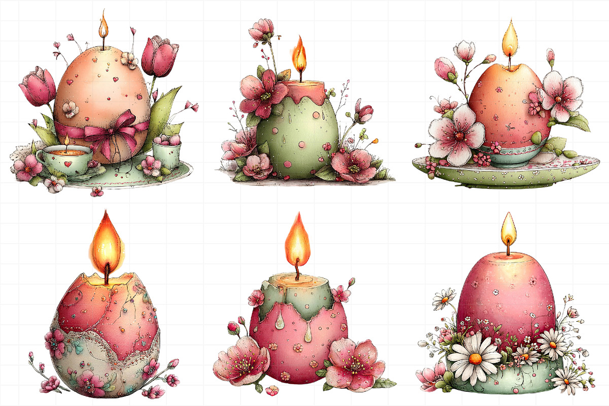 Easter Egg Candle Clipart, an Illustration by Daily.Designs (Photo 8 of 8)