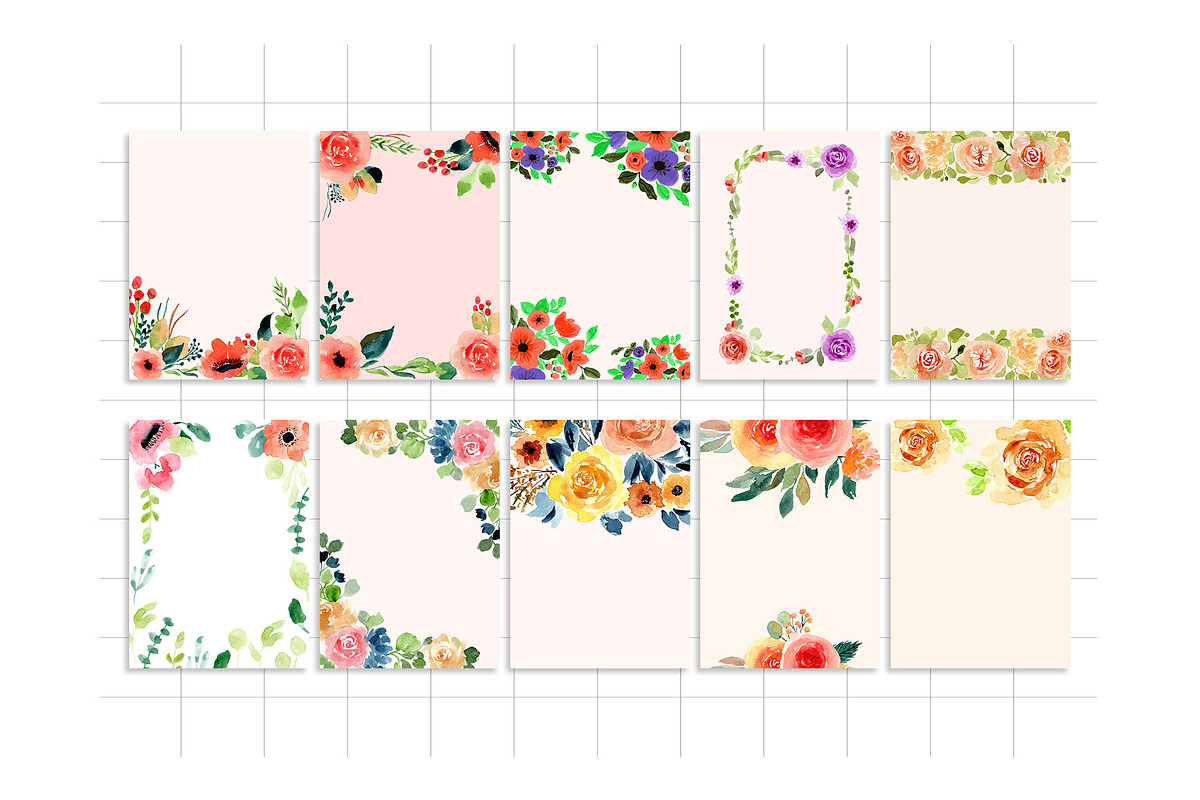 Floral Watercolor Graphic Bundle, a Decorative Illustration by wulano (Photo 17 of 21)