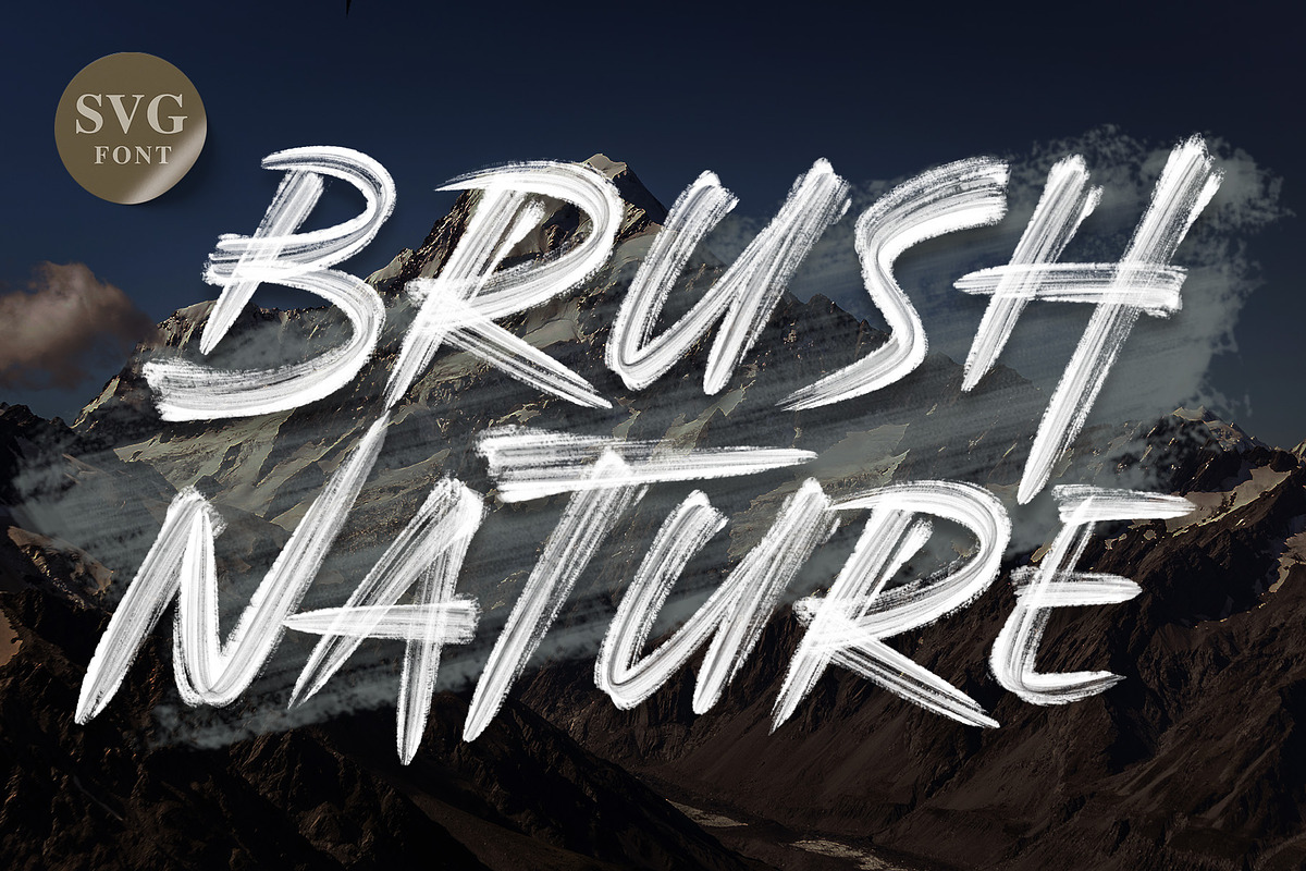 Brush Nature | Realistic Brush SVG, a Handwritten Font by Madhaline Studio (Photo 1 of 12)