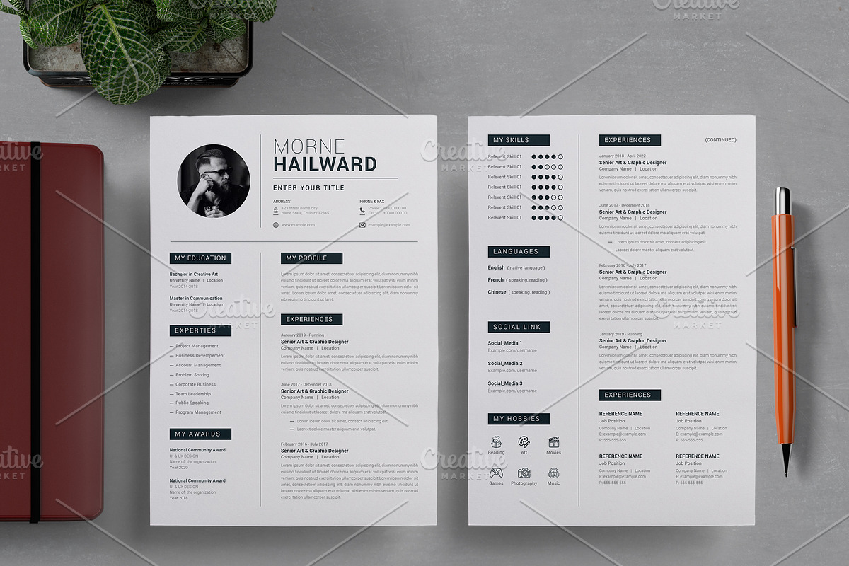 Resumes Template, a Resume Template by Cristal Pioneer (Photo 3 of 8)