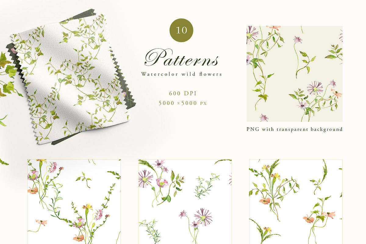 Watercolor wildflower, dried botany, a Decorative Illustration by MariGraphic boutique (Photo 9 of 12)