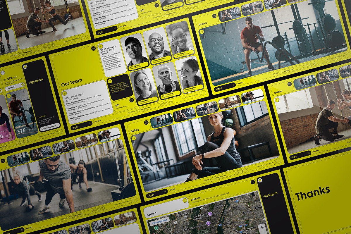 Vigor Gym & Fitness Presentation, a Presentation Template by One Pixel Man (Photo 2 of 9)