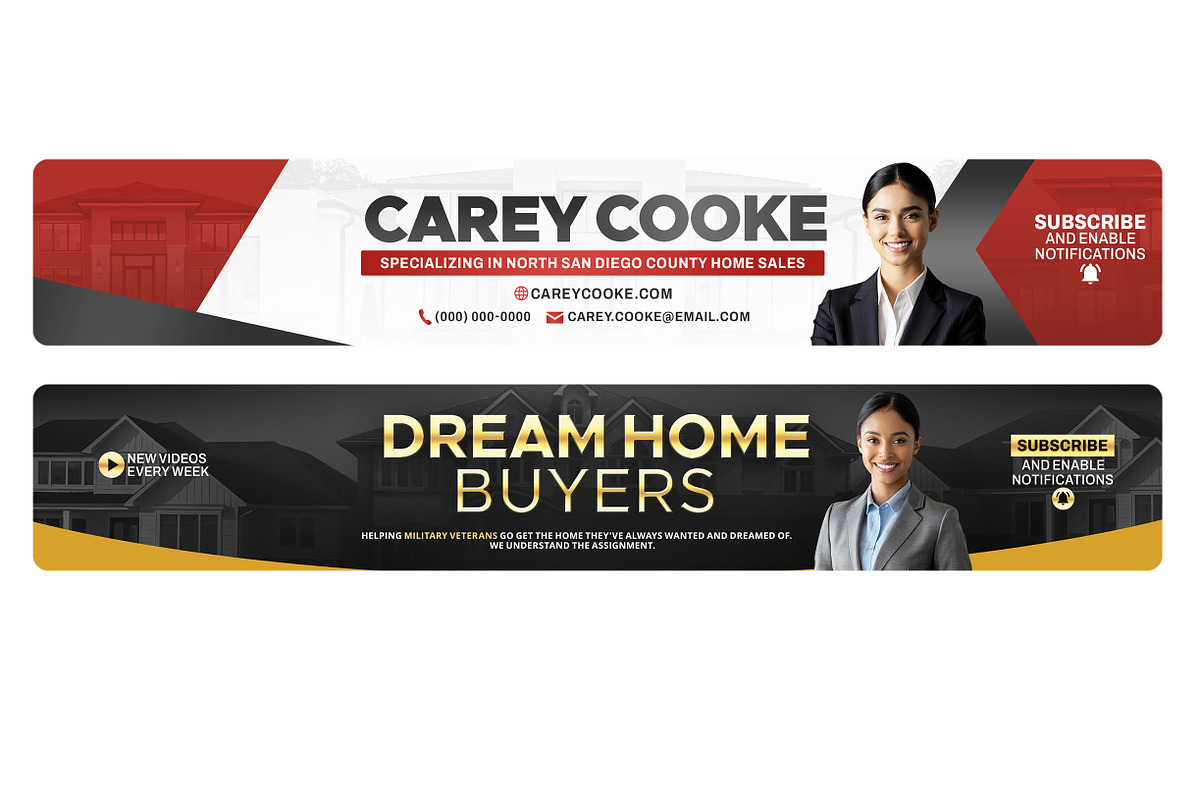 Realtor YouTube banner Bundle pack, a Social Media Template by Vaughn Studios (Photo 2 of 7)