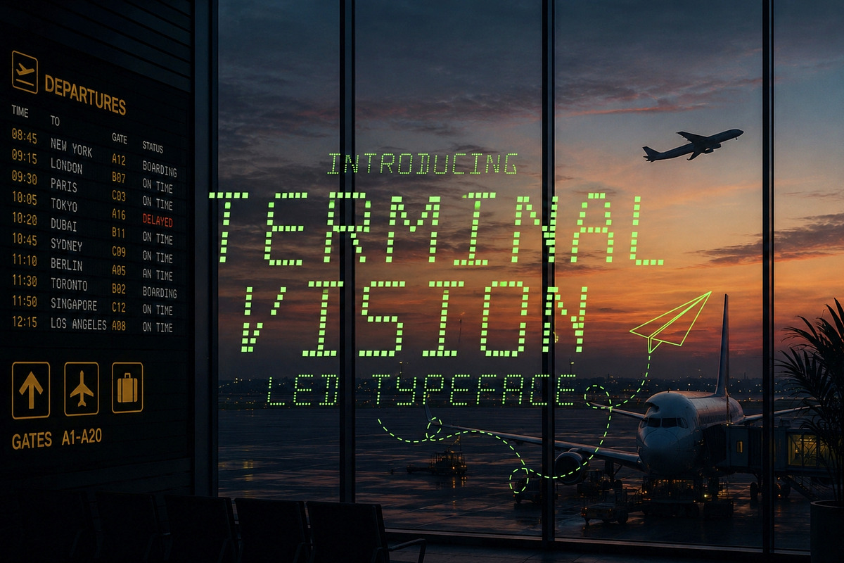 Terminal Vision - LED Typeface, a Sans Serif Font by HipFonts