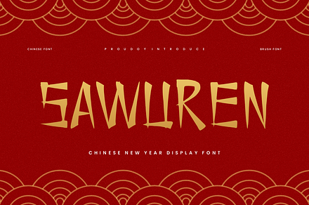 Sawuren - Chinese New Year Font, a Script Font by QR Design Studio