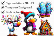Whimsical Icy Blue Christmas Bundle, an Illustration by Libby Wishes (Thumbnail 2 of 5)
