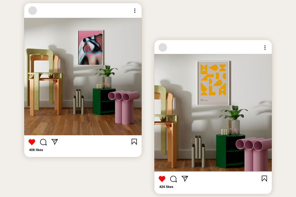 Modern Interior Frame Mockups APRIL, a Household Mockup by Bonumo (Photo 10 of 10)