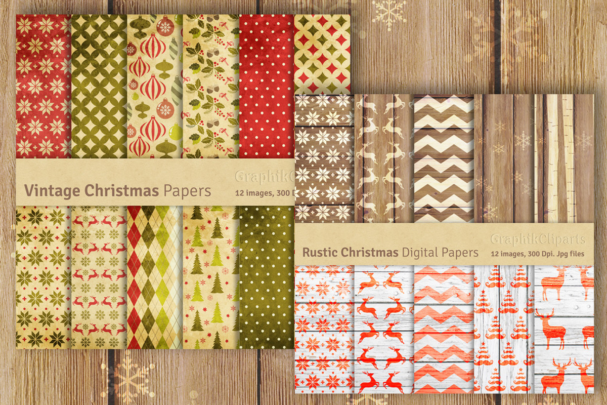 60% OFF-114 Christmas Digital Papers, a Texture Graphic by Chus Moreno Studio (Photo 3 of 6)