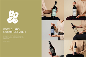 Bottle Hand Mockup Set - Vol 2, a Product Mockup by DOBE Studio