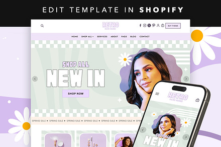 Retro Sage Green Shopify Theme