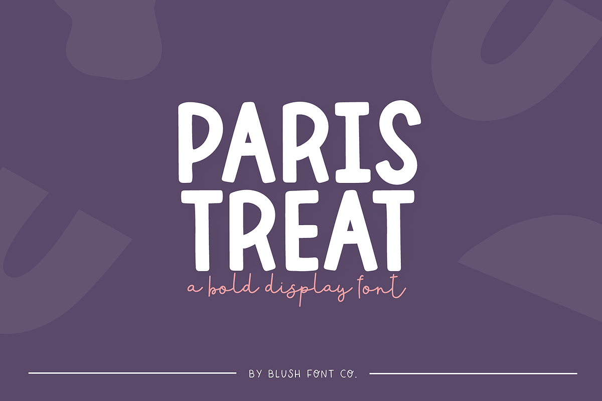 PARIS TREAT Vintage Display Font, a Sans Serif Font by Blush Font Co. (Photo 1 of 6)