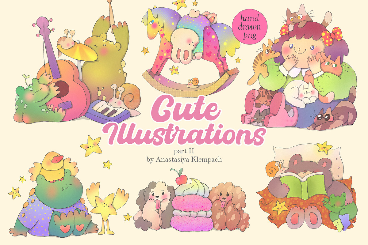 Cute Illustrations II, a Decorative Illustration by Anastasiya Klempach (Photo 1 of 12)