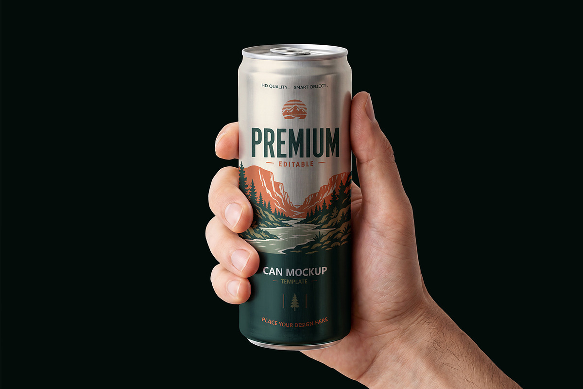 Metal Soda Can Mockup Bundle, a Packaging Mockup by graphypix (Photo 6 of 15)