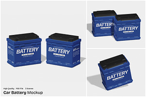 Car Battery Mockup