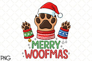 Merry Woofmas Dog Paws Sublimation, an Illustration by Black Bird Studio (Thumbnail 1 of 4)