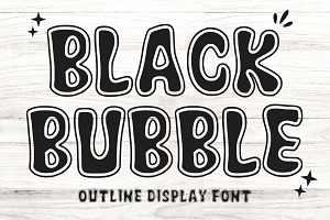 Black Bubble, a Handwritten Font by Fourteen Letter