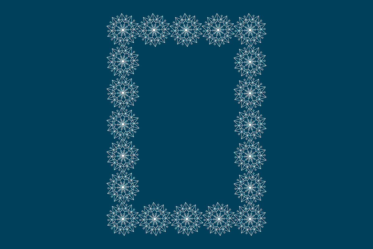 Rectangular frames of snowflakes, a Decorative Illustration by Tati_Kli (Photo 3 of 4)