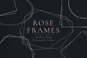 Gold Geometric Frames Png Overlays