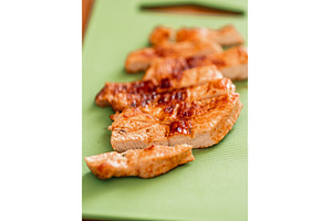 grilled turkey meat steak sliced on, a Food & Drink Photo by Fascinadora