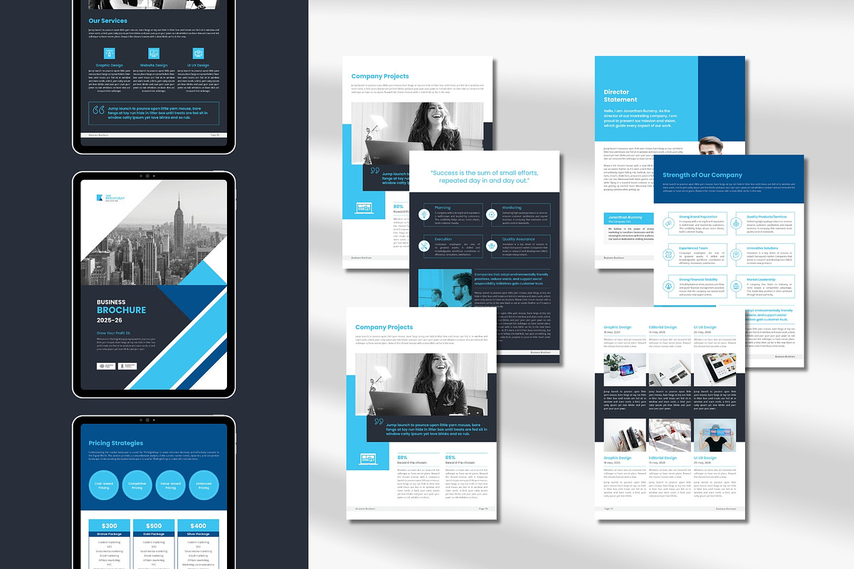 Company Profile Brochure Word, a Brochure Template by TheBrightGrap (Photo 11 of 11)