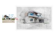House Concept Sketch Art Effect, an Action Add-On by MRI STUDIO (Thumbnail 12 of 29)