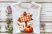 Watercolor Gingham Halloween Clipart, an Illustration by Rose Art (Thumbnail 7 of 7)